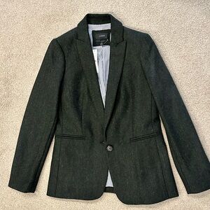 J. Crew Women's forest Herringbone Blazer